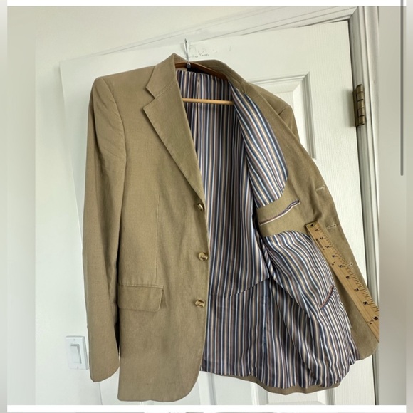 Jackets & Blazers - Vintage Men’s Tan Blazer Wear as Oversized Women’s Suit Jacket Coat Corduroy L